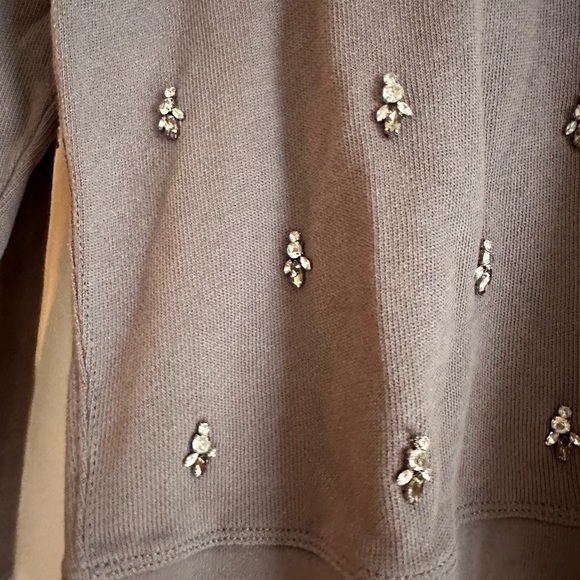 J Crew Embellished Gray Sweater - Picture 4 of 5